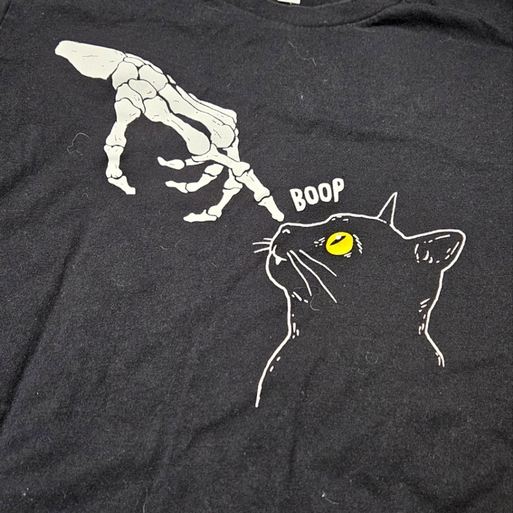 Black Cat Boop Graphic T-Shirt